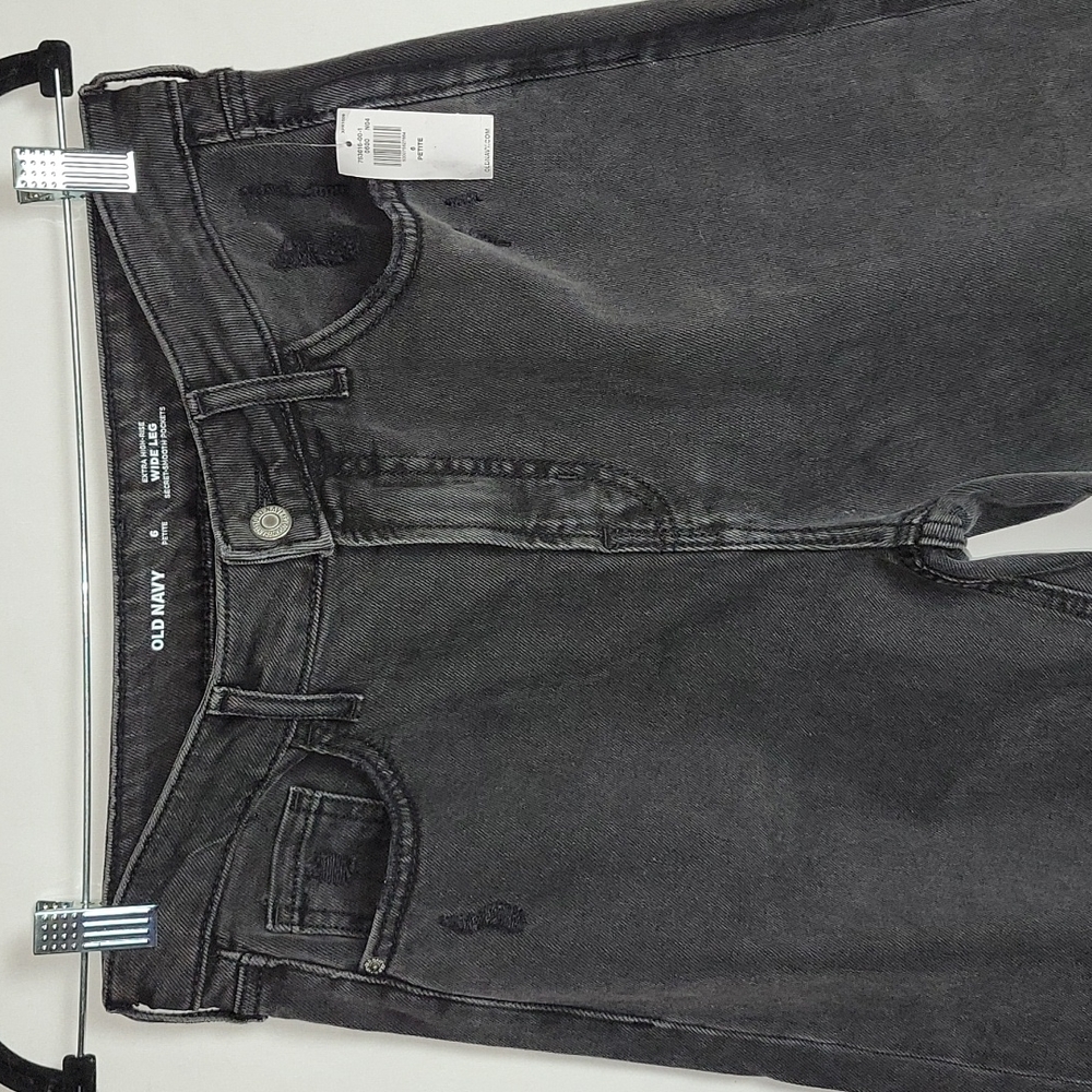 Old Navy, Extra High-Waisted, Black-Wash, Jeans, Size 6